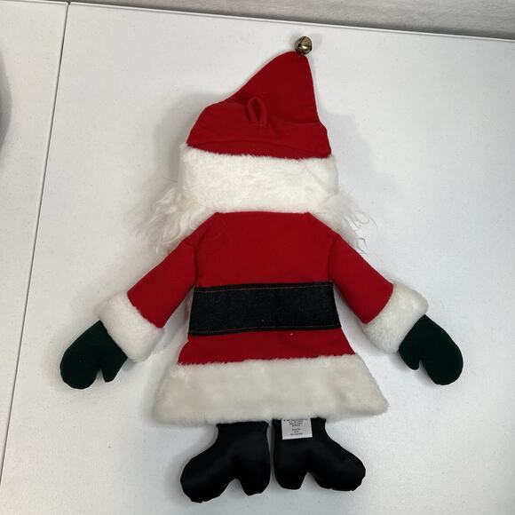 Vintage 1981 Hallmark Santa Christmas Stocking Bag Card Holder Hanging Plush - Picture 8 of 11